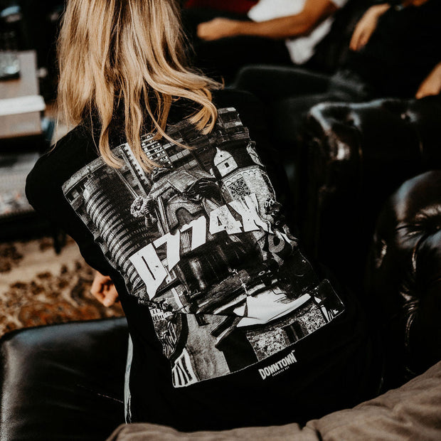 "0774X" Tee Schwarz