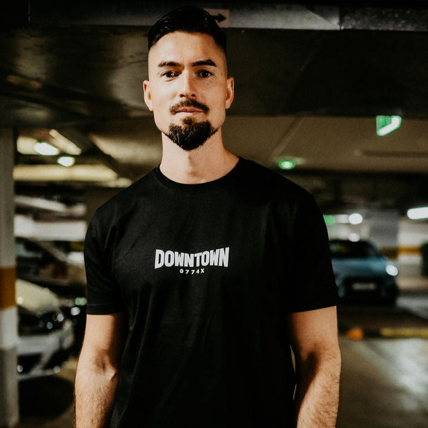 "0774X" Tee Schwarz