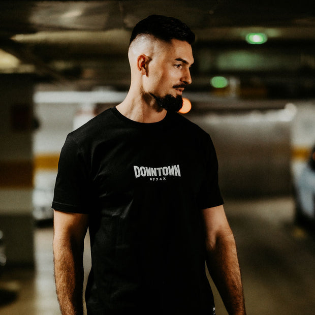"0774X" Tee Schwarz