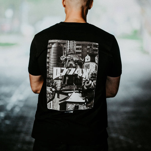 "0774X" Tee Schwarz