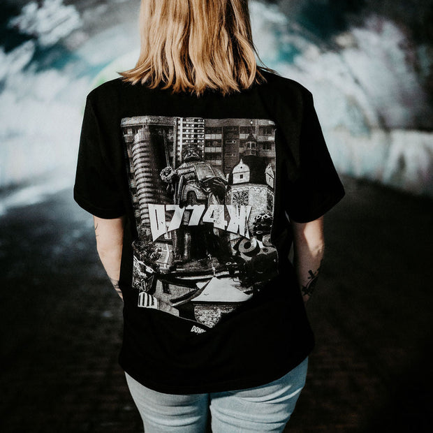"0774X" Tee Schwarz