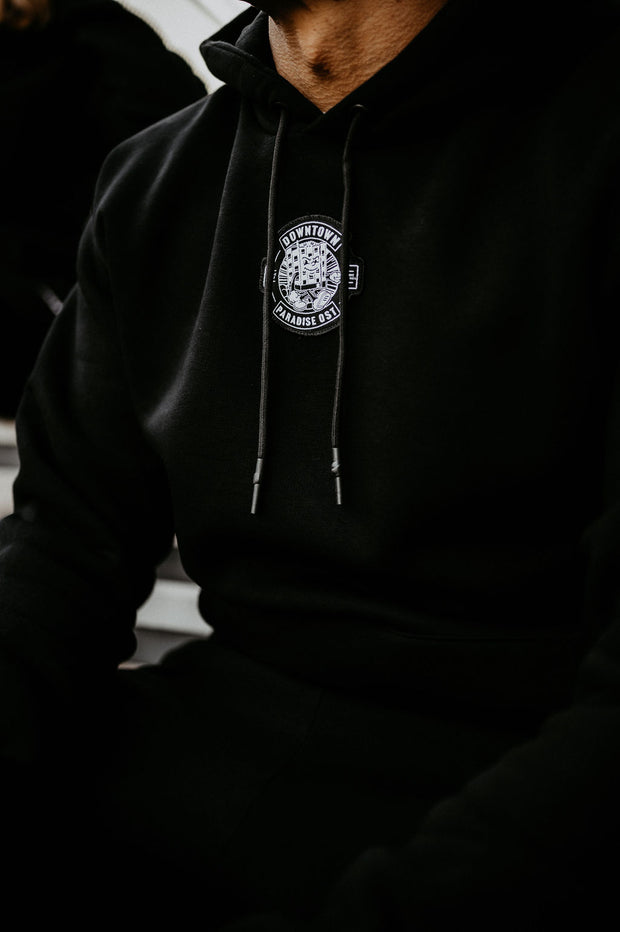 "Blocky Brotherhood" Hoodie Teerschwarz