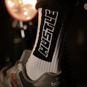 "Hustle" Premium Socks - 3er Pack Weiß