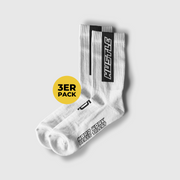 "Hustle" Premium Socks - 3er Pack Weiß